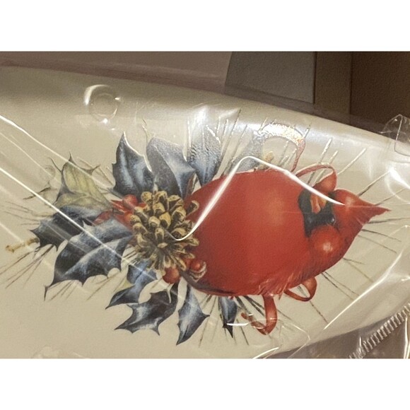 Lenox Winter Greetings Dessert Server new in open box Christmas winter cardinal - Picture 5 of 10